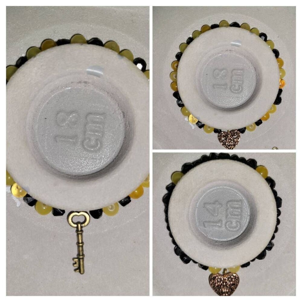 Gold Lock and key bracelet sets